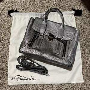 phillip lim 3.1 pashli medium satchel silver